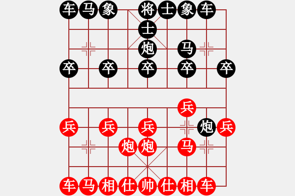 象棋棋譜圖片：三羊開泰(2級)-勝-千手佛心(2段) - 步數(shù)：10 