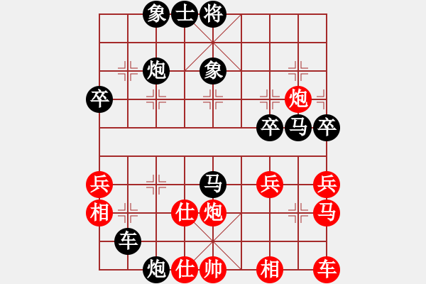 象棋棋譜圖片：1982局 C70-五七炮對(duì)屏風(fēng)馬進(jìn)３卒-旋風(fēng)九專(菜鳥) 紅先負(fù) 旋風(fēng)引擎23層 - 步數(shù)：40 