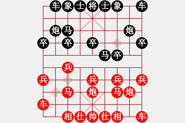 象棋棋譜圖片：行者必達(dá)[紅] -VS- ╰☆巨星☆╯金蝴蝶[黑]大師對(duì)局 - 步數(shù)：10 