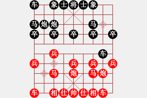 象棋棋谱图片：第二局 黄冈罗天阳(先) 平阳谢侠逊(和) - 步数：10 