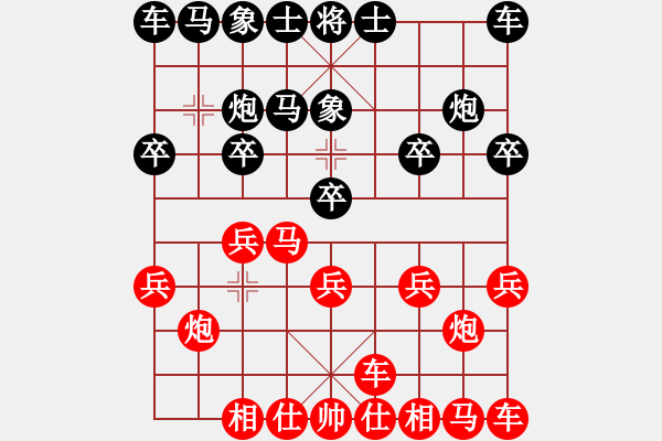 象棋棋譜圖片：因?yàn)樗訹1245437518] -VS- 張[2723023903] - 步數(shù)：10 