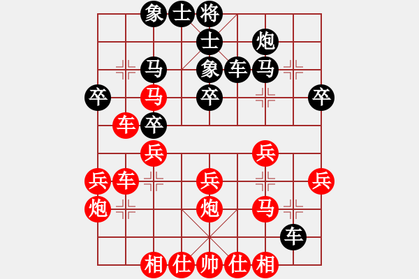 象棋棋譜圖片：大虎(9星)-負(fù)-我想喝啤酒(8星) - 步數(shù)：30 