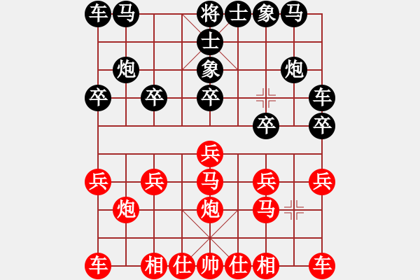 象棋棋譜圖片：lessbye369[紅] -VS- ziao mu[黑] - 步數(shù)：10 