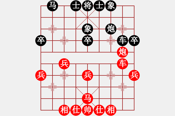 象棋棋譜圖片：往日重現(xiàn)(8段)-和-絕世菜刀(6段) 五八炮互進(jìn)三兵對屏風(fēng)馬 紅平炮壓馬 - 步數(shù)：42 