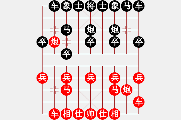 象棋棋譜圖片：鐵將帥20110125 2355 白云[790225131] 勝十三太保[401316745]. - 步數(shù)：10 