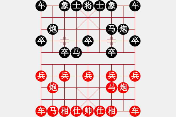 象棋棋譜圖片：時間情為何物[紅] -VS- 中國象棋協(xié)會會員[黑] - 步數(shù)：10 