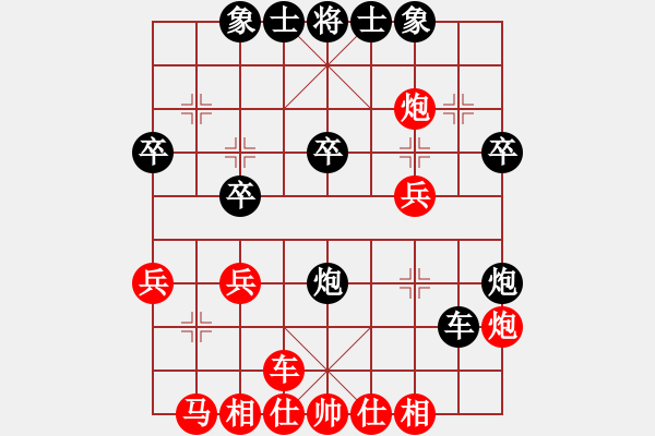 象棋棋譜圖片：時間情為何物[紅] -VS- 中國象棋協(xié)會會員[黑] - 步數(shù)：30 