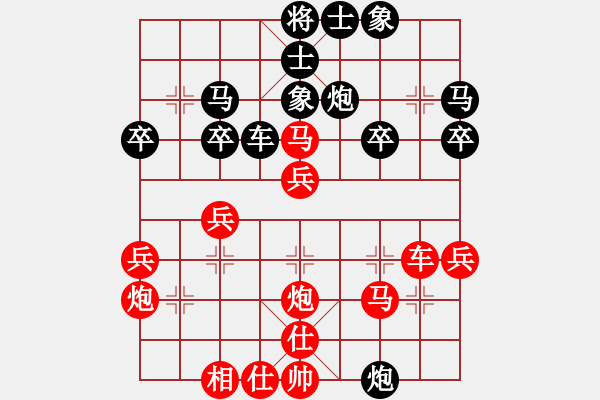 象棋棋譜圖片：中華友軍(2段)-勝-老年泰州人(2段)中炮對單提馬 - 步數(shù)：30 