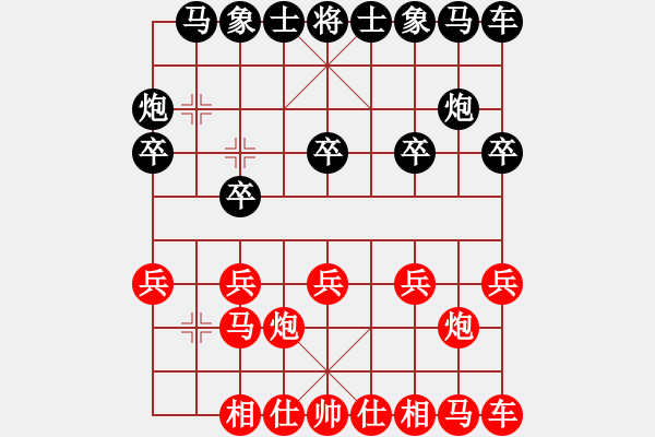 象棋棋譜圖片：戚豪恒先和方偉勝 - 步數(shù)：10 