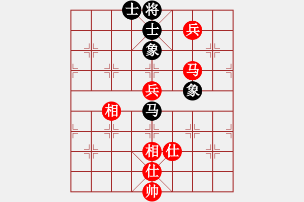 象棋棋谱图片：李轩       先和 李雪松     - 步数：110 