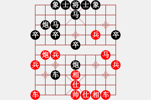 象棋棋譜圖片：bbboy002(1舵)-勝-dcltq(2舵) - 步數(shù)：30 