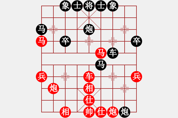 象棋棋譜圖片：青島新秀(1段)-和-奕海舂秋(1段) - 步數(shù)：40 