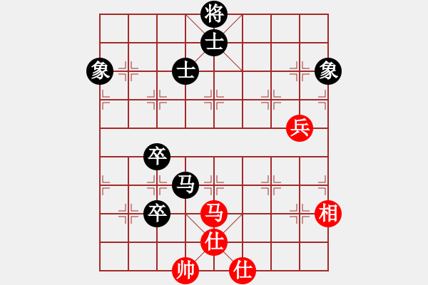 象棋棋譜圖片：黑龍?zhí)煜?天罡)-和-殺過幾頭豬(無極) - 步數(shù)：100 