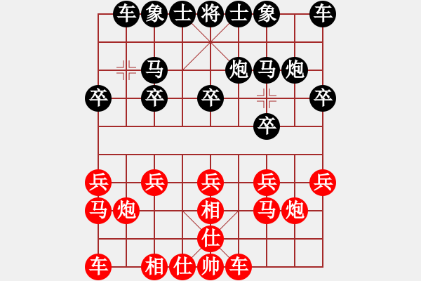 象棋棋譜圖片：八卦預測網[614942641] -VS- 嘟嘟，第一棋[355567771] - 步數(shù)：10 