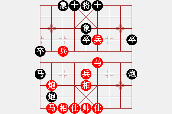 象棋棋譜圖片：信陽潢川豐(無極)-和-詩雅(北斗) - 步數(shù)：40 