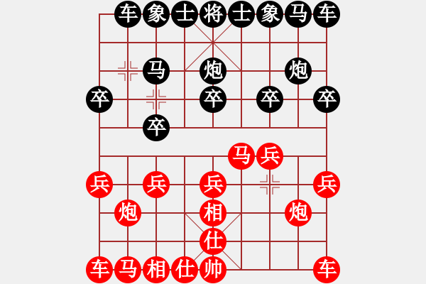 象棋棋譜圖片：象棋巫師競技場- hjm164 先勝 龐統(tǒng) - 步數(shù)：10 