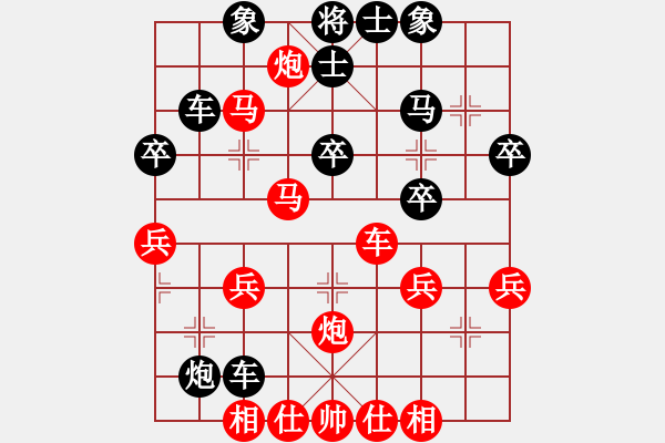 象棋棋譜圖片：28驚險棄車，妙手強(qiáng)攻 - 步數(shù)：36 