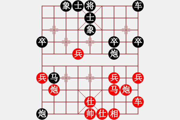 象棋棋譜圖片：真人一劍之純王爺19[黑] -VS- 蓮花棋士[紅] - 步數(shù)：40 