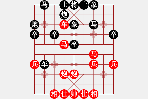 象棋棋谱图片：申鹏       先胜 谢岿       - 步数：40 