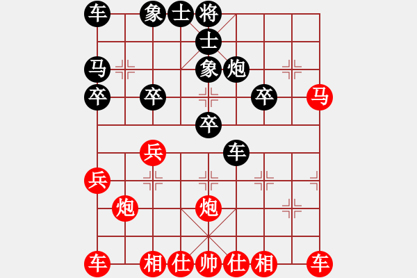 象棋棋譜圖片：天天象棋力評測太守棋狂先勝唐超杰業(yè)5-32018·2·4 - 步數(shù)：30 