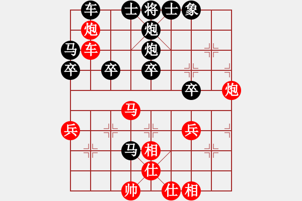 象棋棋谱图片：hanfei(9段)-胜-佛缘圣地(月将)仙人指路对中炮 - 步数：40 
