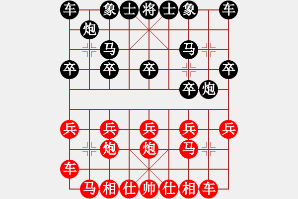 象棋棋谱图片：女子团体公开组决赛 第5轮 第5场 第2台 江西省李跃勤先负上海市葛慧莹 - 步数：10 