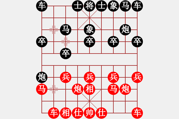 象棋棋譜圖片：王天一**石斛蘭[紅] -VS- 風(fēng)微分[黑] - 步數(shù)：10 