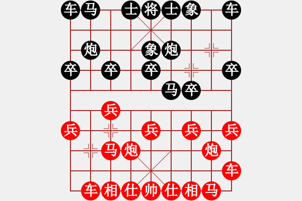 象棋棋譜圖片：frdaj(1段)-石門寶刀紅(4段) - 步數(shù)：10 