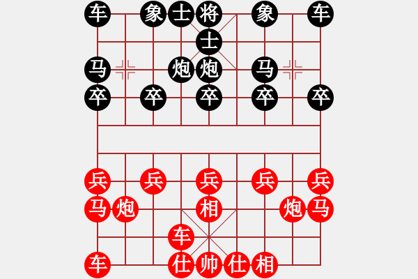 象棋棋譜圖片：陳健纘雙飛燕布局先勝?gòu)堯E明 - 步數(shù)：10 