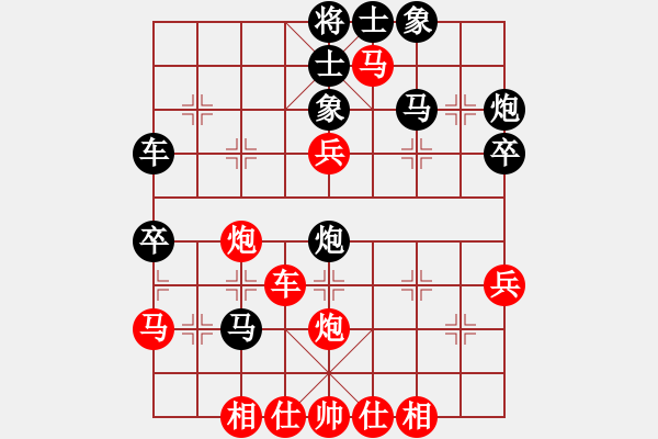 象棋棋譜圖片：kmjjkl(9星)-和-天機(jī)商業(yè)庫(9星) - 步數(shù)：40 