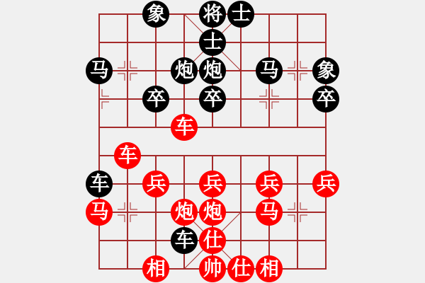 象棋棋譜圖片：ｌｉｎ[370913262] -VS- 橫才俊儒[292832991] - 步數(shù)：30 