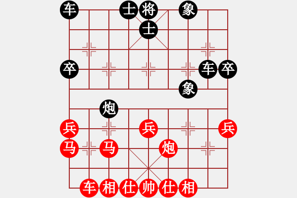 象棋棋譜圖片：中炮對(duì)屏風(fēng)馬10 - 步數(shù)：40 