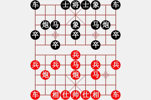 象棋棋譜圖片：阿桶[紅] -VS- 草根[黑] - 步數(shù)：10 