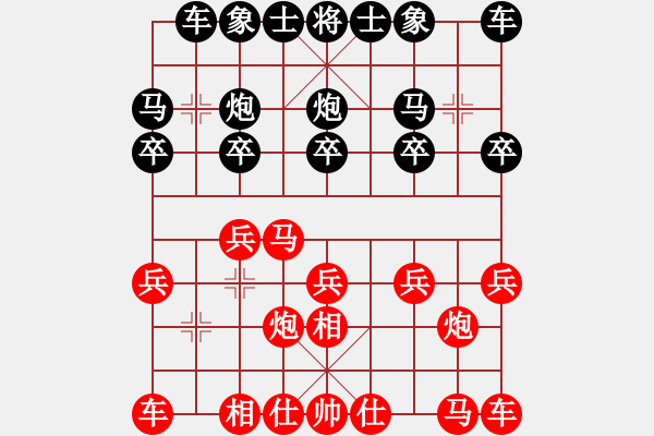 象棋棋譜圖片：仙人指路（黑勝） - 步數(shù)：10 