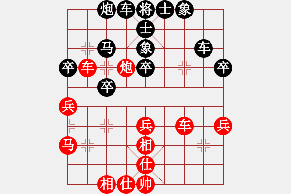 象棋棋譜圖片：三將就餐好(4段)-負(fù)-青城小刀(7段)順炮直車對緩開車 - 步數(shù)：40 