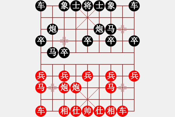 象棋棋譜圖片：李鵬飛         先勝 孫吉成         - 步數：10 