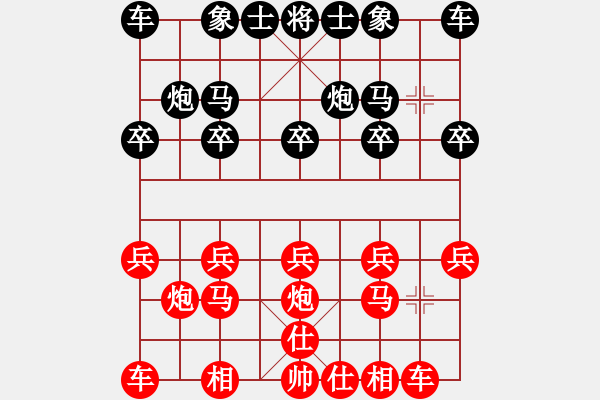 象棋棋譜圖片：初級（3）班 第十二周 基礎題1（串打謀子及防守） - 步數(shù)：1 