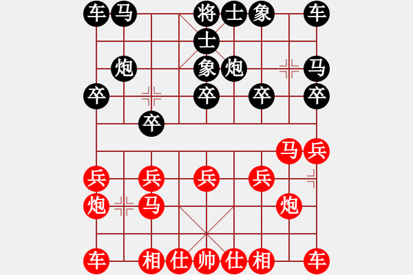 象棋棋譜圖片：1460局 A08- 邊兵局-小蟲引擎23層(先勝)天天Ai1-3 - 步數(shù)：10 