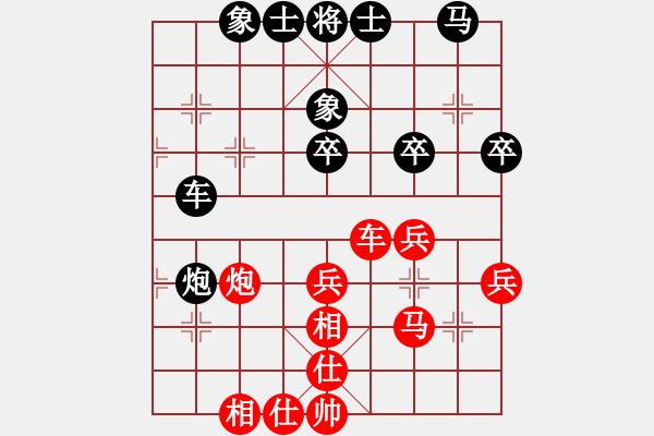 象棋棋譜圖片：五七炮進(jìn)三兵對(duì)屏風(fēng)馬專題研究 - 步數(shù)：44 