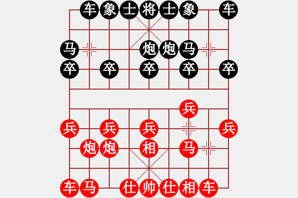 象棋棋譜圖片：金鉤炮之好局超時：偏鋒炮王[紅] -VS- 老魏123456-123[黑] - 步數(shù)：10 