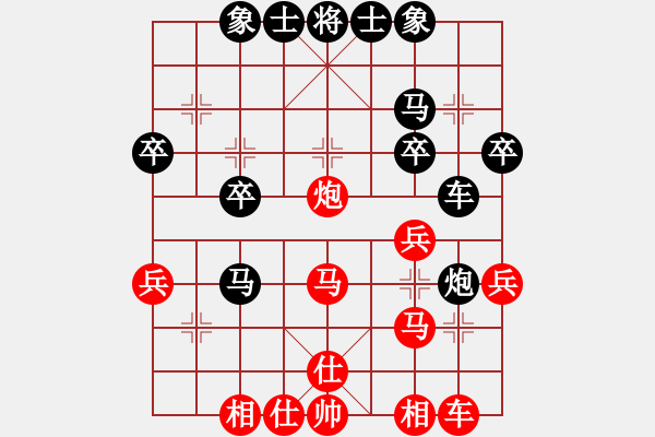 象棋棋譜圖片：2006年迪瀾杯弈天聯(lián)賽第四輪：寧夏商建獅(2級(jí))-負(fù)-微積分(1段) - 步數(shù)：30 