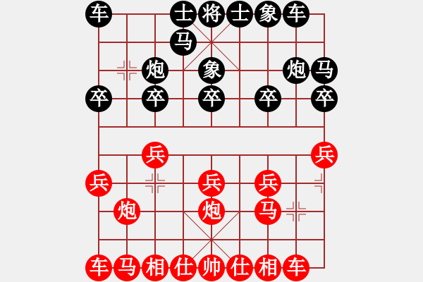 象棋棋譜圖片：行者必達(dá)[紅] -VS- 聽(tīng)雨[黑] - 步數(shù)：10 