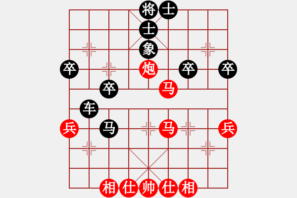 象棋棋譜圖片：luoguoxin先勝ledy-起馬局-20210112 - 步數(shù)：40 