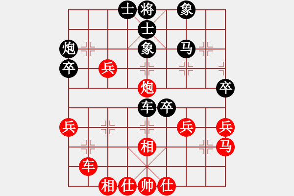 象棋棋譜圖片：【中】西西里防御[紅] -VS- 站在浪尖的鳥(niǎo)cy[黑] - 步數(shù)：40 