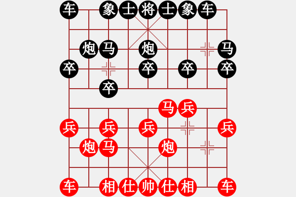 象棋棋譜圖片：騰訊 QQ 象棋對(duì)局阿拉勝特級(jí)大師網(wǎng)友 - 步數(shù)：10 