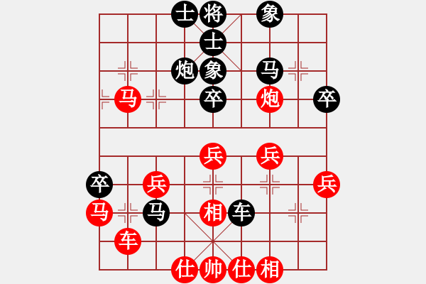 象棋棋譜圖片：憤怒的肥雞(9段)-和-龍飛(9段) - 步數(shù)：40 