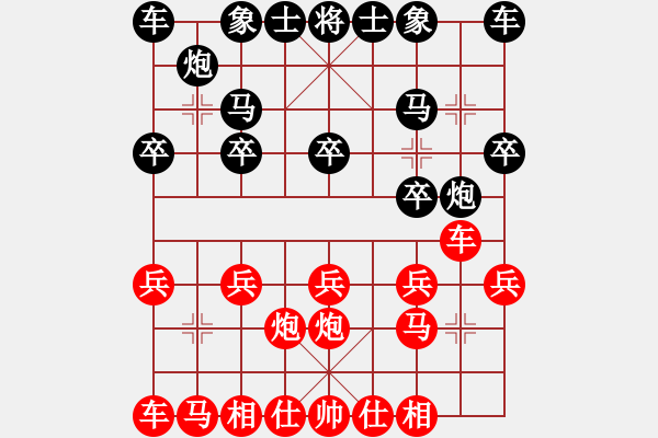 象棋棋譜圖片：青河花警(8段)-和-老棋手老陳(8段) - 步數(shù)：10 