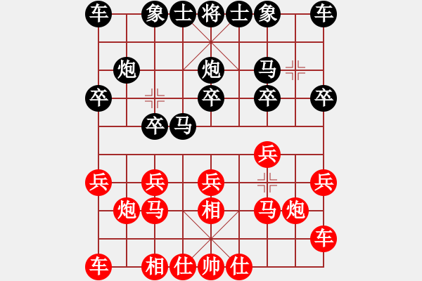 象棋棋谱图片：中国 何文哲 和 越南 阮英敏 - 步数：10 