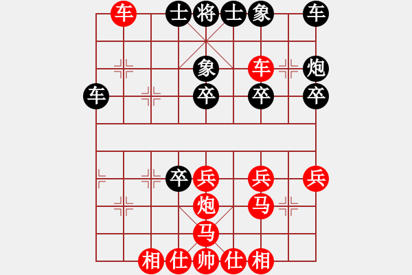 象棋棋譜圖片：兩頭蛇[406039482] -VS- 一縷陽(yáng)光、溫暖整個(gè)[577186660] - 步數(shù)：30 