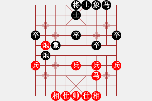 象棋棋譜圖片：楊門(mén)一槍(4段)-和-thuday(3段) - 步數(shù)：33 